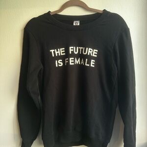 Black Sweatshirt with White Text
